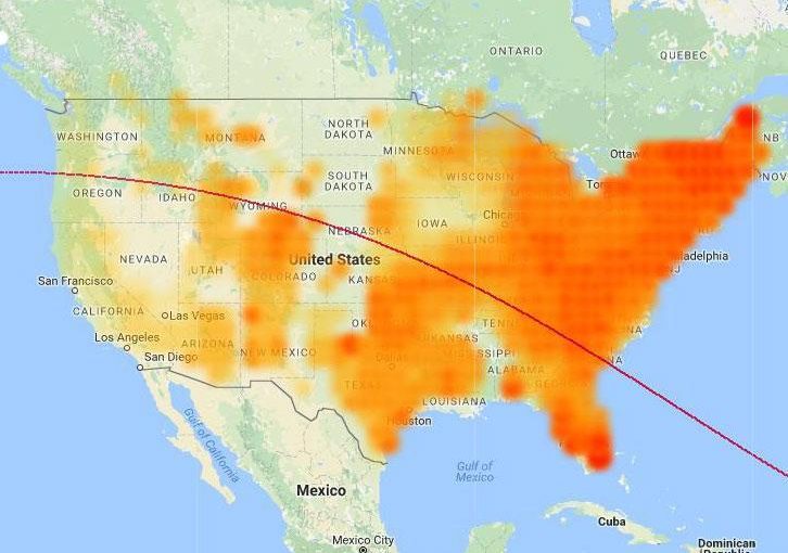 SolarEdge volgde het zonsverduisteringspad over de VS door dalingen in de stroomopwekking van zonnepanelen te monitoren